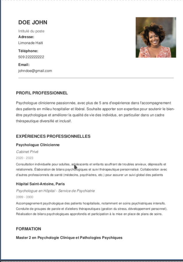 Modèle Moderne
